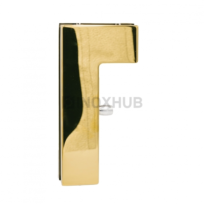 Фитинг угловой (140 Gold) на фрамугу с осью, стекло 10-12 мм, под Золото