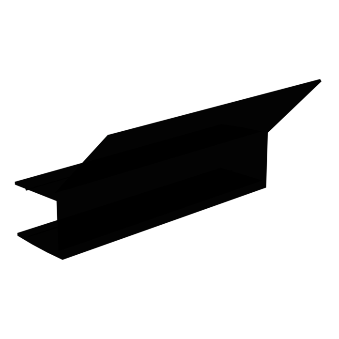 Профиль (203-8 BLC), L=2200, стекло 8.0 мм, ПВХ Черный мат