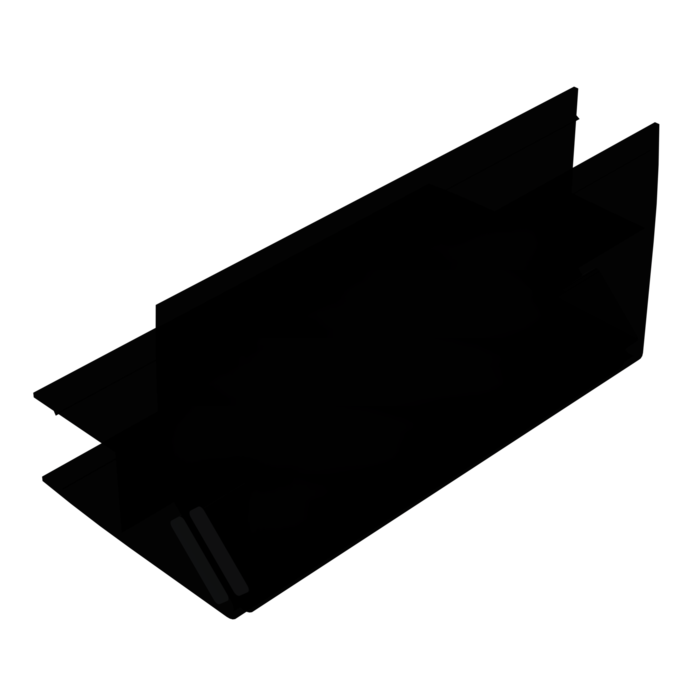 Профиль (210-8-2500 BLC) магнит 90º/180º, L=2500 (1компл/2 шт), стекло 8.0 мм, ПВХ Черный мат
