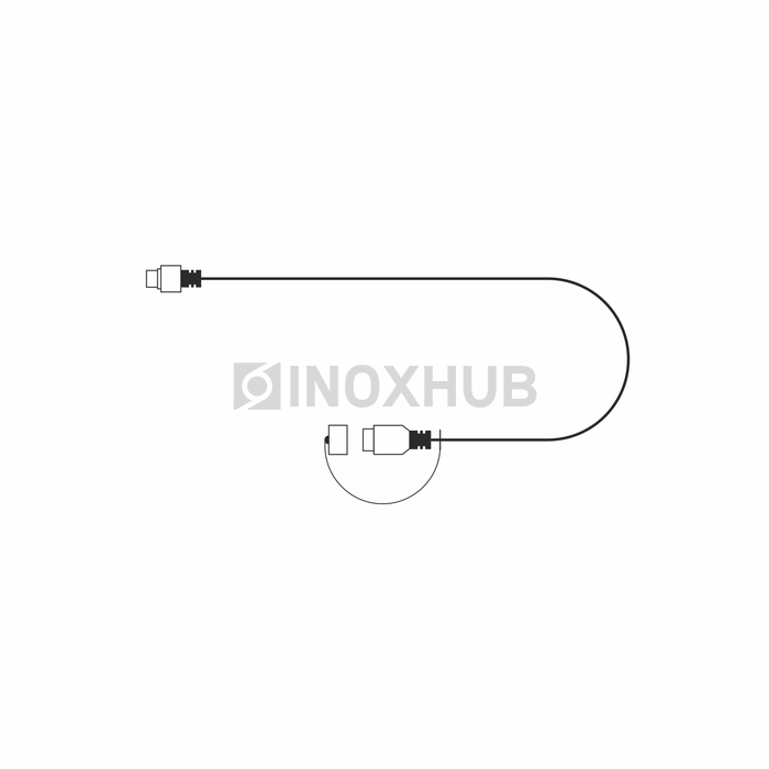 Удлинитель универсальный для гирлянд 2-pin INOXHUB, 2м, ЧЁРНЫЙ провод