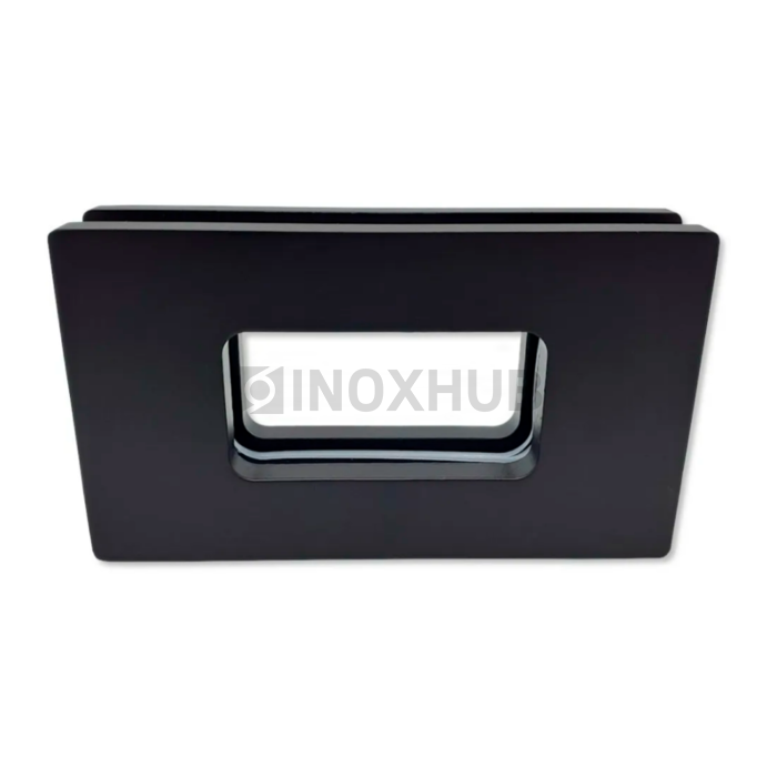 Ручка для раздвижной двери (066 BLC), 123×70 мм, стекло 8.0-12.0 мм, нерж. сталь Черный мат