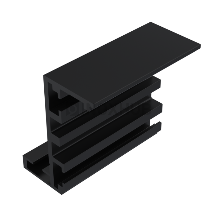 Комплект (802 BLC) Z-обр. дверной коробки, 2300+2300+1300 мм, алюминий, RAL 9005 Черный мат