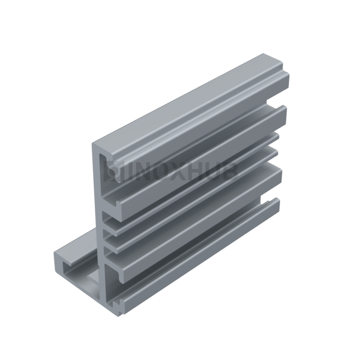 Комплект (801 AL) L-обр. дверной коробки, 2300+2300+1300 мм, Анодированный алюминий 
