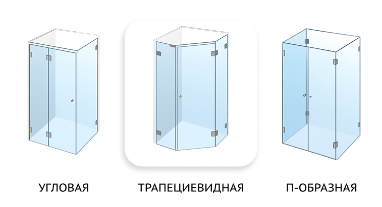 Формы душевых перегородок