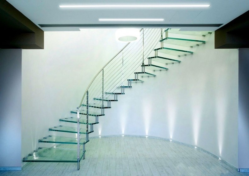 Лестничные ограждения в стиле хайтек