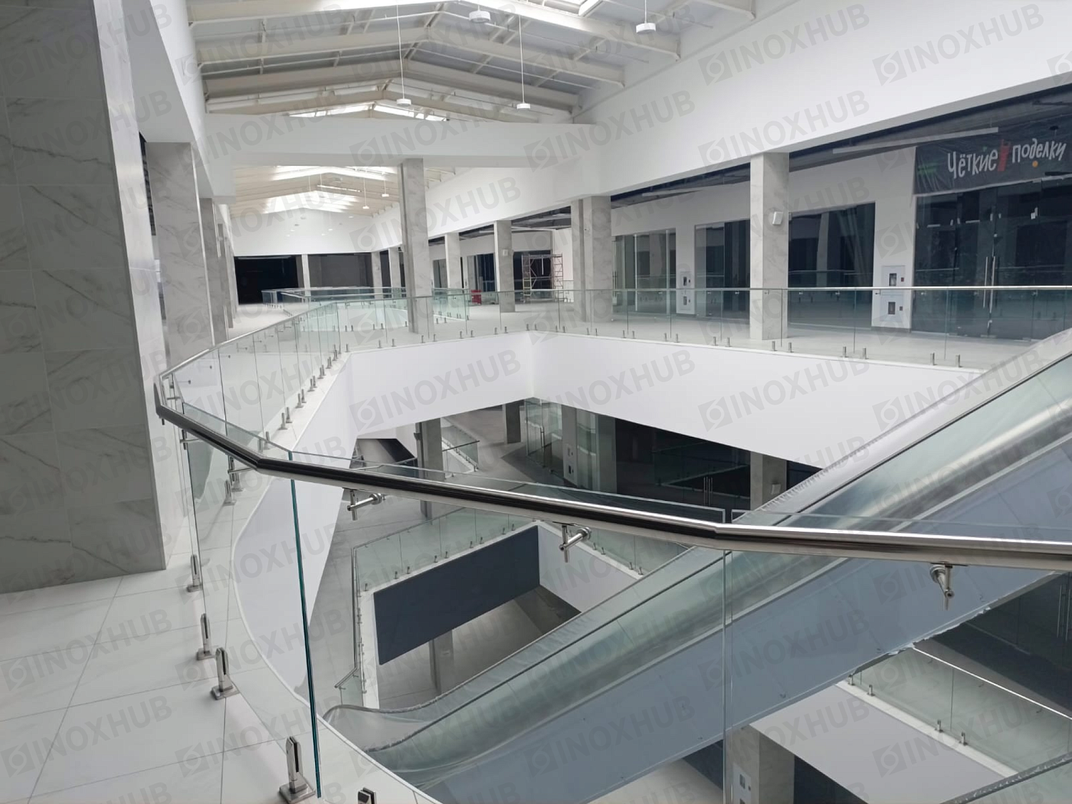 Проект стеклянные ограждения в ТЦ г. Ставрополь