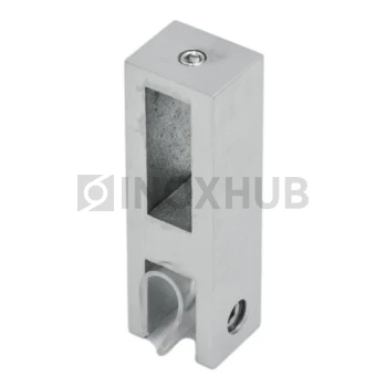 Держатель стекла (345 SSS) вертикальный, штанга 30×10 мм, нерж. сталь матовая