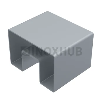 Поручень с пазом, 60.0×40.0 мм, L=6000, Анодированный алюминий