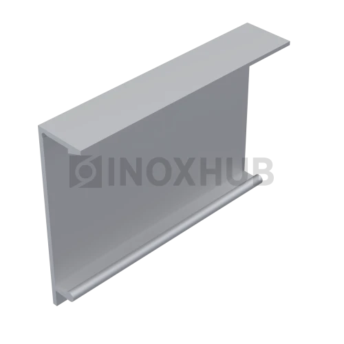 Крышка (40К AL) на профиль 40 зажимной, кратно 3 м, Анодированный алюминий