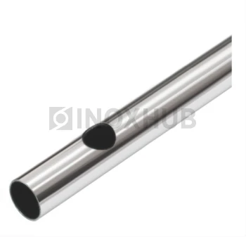 Труба с перфорацией Ø12.3 шагом 110 круглая, AISI 201, A554, 25×1×6000, GRIT 600