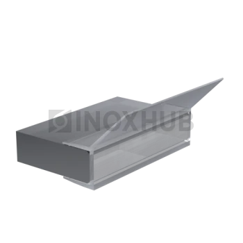 Профиль (203-10 CL), L=2200, стекло 10.0 мм, ПВХ прозрачный БЕЛЫЙ