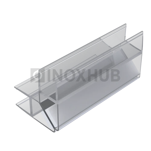 Профиль (210-8) магнит белый 90º/180º, L=2200 (1компл/2 шт), стекло 8.0 мм