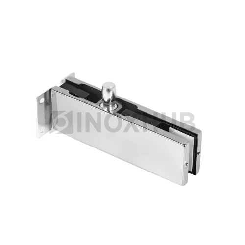 Фитинг на фрамугу (130P PSS) с осью и монтажной пластиной, стекло 10-12 мм, нерж. сталь полированная Фитинг на фрамугу (130P PSS) с осью и монтажной пластиной, стекло 10-12 мм, нерж. сталь полированная