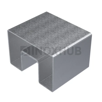 Поручень с пазом, 60.0×40.0 мм, L=6000, не анодированный алюминий