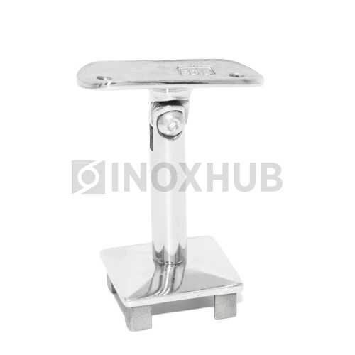 Наконечник штырь литой облегченный с ложементом (Ø50.8) регулируемый, 40.0×40.0 мм, AISI 304, GRIT 600 Наконечник штырь литой облегченный с ложементом (Ø50.8) регулируемый, 40.0×40.0 мм, AISI 304, GRIT 600