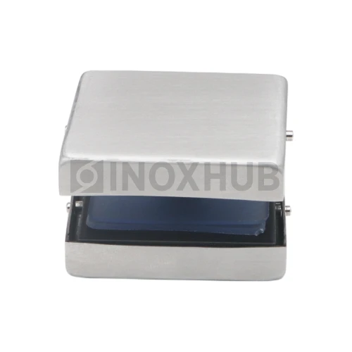 Коннектор (122 SSS) стекло-стекло, стекло 10-12 мм, нерж. сталь матовая