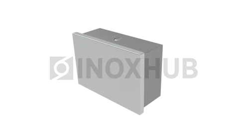 Заглушка для поручня с пазом, 60.0×40.0 мм, AISI 304, GRIT 600