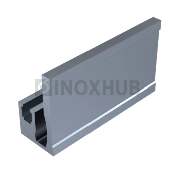 Профиль-упор на стену (716 al), L=2200, полированный алюминий Профиль-упор на стену (716 al), L=2200, полированный алюминий