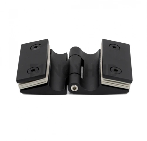 Петля (512 BLC) стекло-стекло, открывание наружу, Черный мат