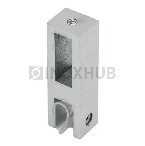 Держатель стекла (345 SSS) вертикальный, штанга 30×10 мм, нерж. сталь матовая