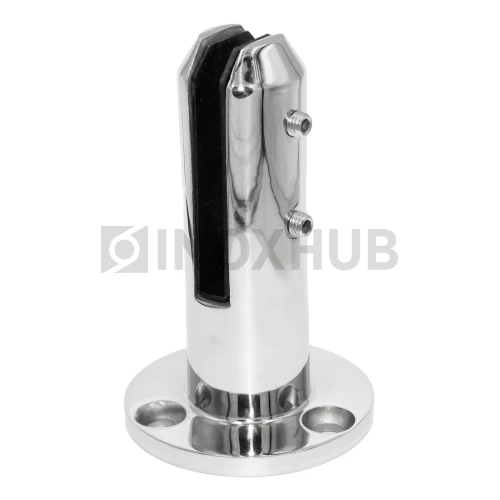 Напольный стеклодержатель литой круглый Ø50×160 мм, AISI 316, GRIT 600