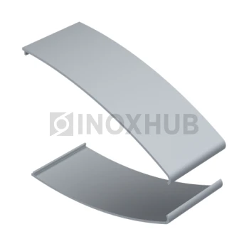 Профиль КОМПЛЕКТ крышек для козырька, кратно 2 м, Анодированный алюминий