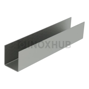Профиль (П-10-3000 SSS) П-образный, 12.0×13.5 мм L=3000, стекло 10.0 мм, AISI 304 GRIT 320 Профиль (П-10-3000 SSS) П-образный, 12.0×13.5 мм L=3000, стекло 10.0 мм, AISI 304 GRIT 320