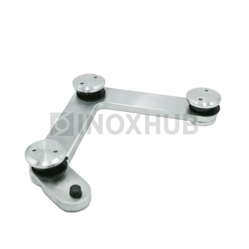 Фитинг угловой (760a SSS) со стопором без зенковки, нерж. сталь матовая