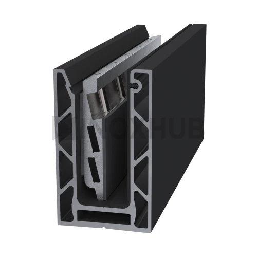 Профиль 102 БАЗА комплект, 60.0×102.0×6000 мм, Анодированный алюминий, Черный мат