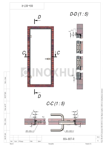 Комплект (802-6000 AL) Z-обр. дверной коробки, L=6120 мм, Анодированный алюминий  Комплект (802-6000 AL) Z-обр. дверной коробки, L=6120 мм, Анодированный алюминий