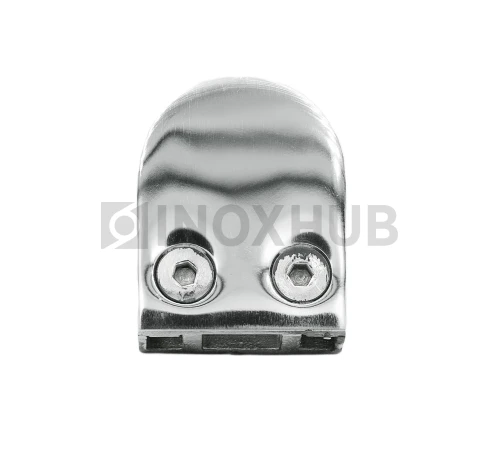 Стеклодержатель литой на плоскость, стекло 8.0 мм, AISI 304, GRIT 600