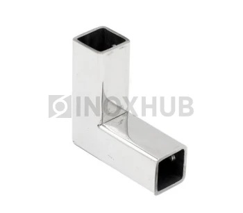 Держатель штанги (D309 PSS) 90°, штанга 15×15 мм, нерж. сталь полированная