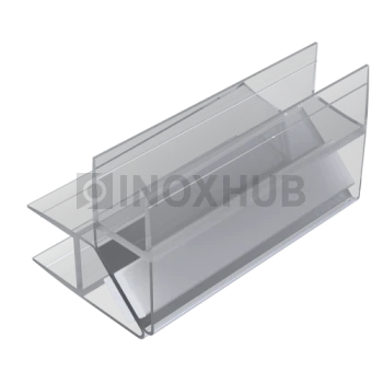 Профиль (210-10) магнит белый 90º/180º, L=2200 (1компл/2 шт), стекло 10.0 мм