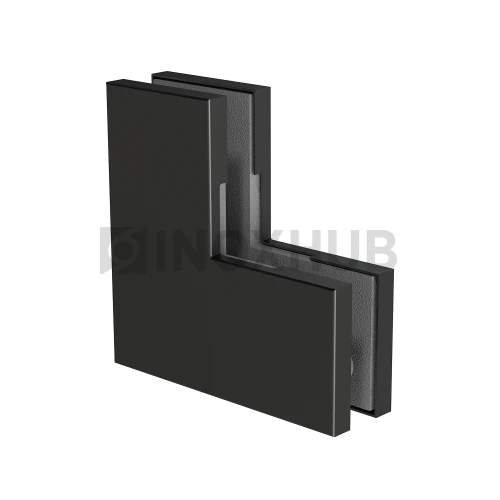 Фитинг угловой (160 BLC) большой, стекло 10-12 мм, Черный мат