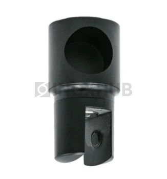 Держатель стекла (914А BLC) торцевой, штанга Ø19 мм, Черный мат