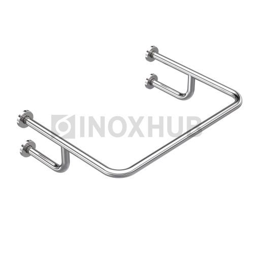 Поручень для раковины настенный, 750×550 мм, Ø32 мм, AISI 304, GRIT 600 Поручень для раковины настенный, 750×550 мм, Ø32 мм, AISI 304, GRIT 600