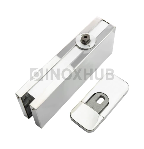 Доводчик-Петля (85 PSS) фиксация 90°, дверь 850-1000 мм до 80 кг, нерж. сталь полированная