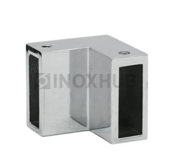 Соединитель штанги 90° (340 PSS), штанга 30×10 мм, нерж. сталь полированная