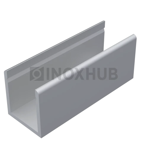 П швеллер 22 AL нижний, 20 мм, кратно 6 м, Анодированный алюминий