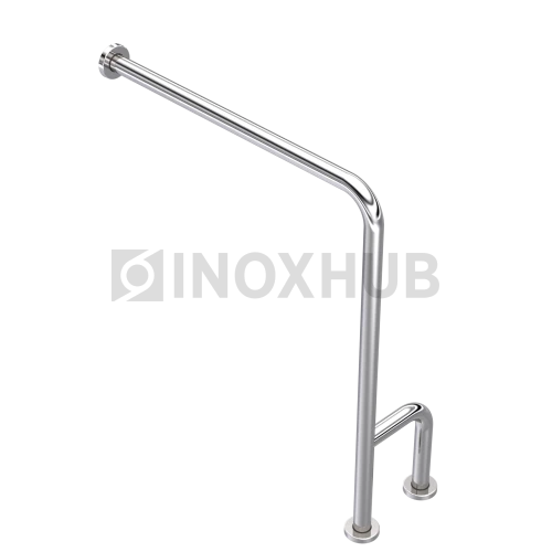 Поручень одноопорный в пол правый, Ø38 мм, AISI 201, GRIT 600