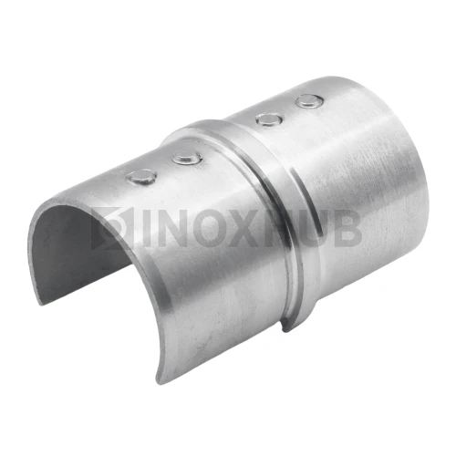 Соединительная муфта для поручня с пазом, Ø42.4 мм, AISI 304, GRIT 320 Соединительная муфта для поручня с пазом, Ø42.4 мм, AISI 304, GRIT 320