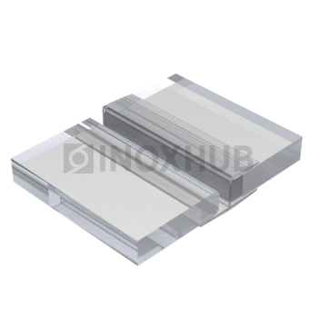 Профиль (201-8 CL), L=2200, стекло 8.0 мм, ПВХ прозрачный БЕЛЫЙ