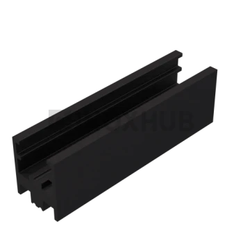 Профиль нижний п-обр. (763 BLC), L=2200 мм, стекло 8.0 мм, алюминий, Черный мат Профиль нижний п-обр. (763 BLC), L=2200 мм, стекло 8.0 мм, алюминий, Черный мат