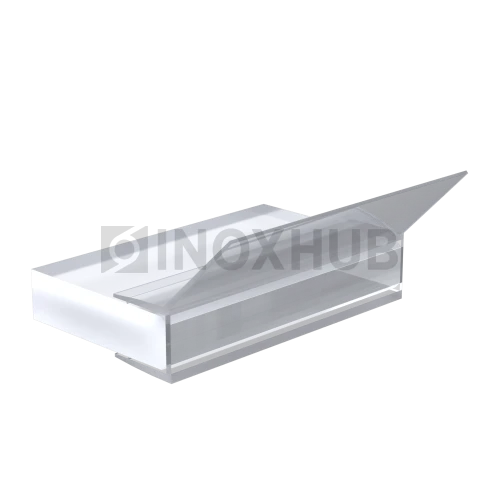 Профиль (203-8 CL), L=2200, стекло 8.0 мм, ПВХ прозрачный БЕЛЫЙ