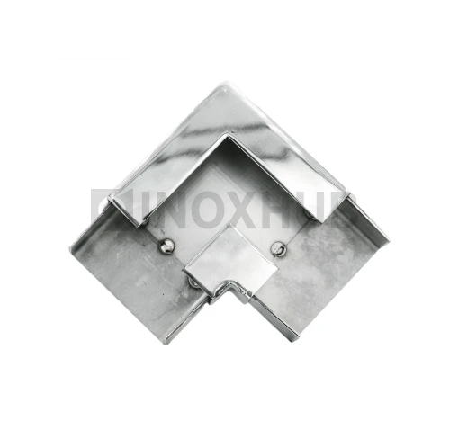 Отвод для поручня с пазом, 60.0×40.0 мм, AISI 304, GRIT 600 