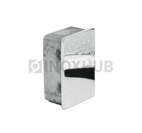 Заглушка для поручня с пазом, 60.0×40.0 мм, AISI 304, GRIT 600