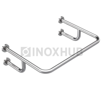 Поручень для раковины настенный, 720×520 мм, Ø32 мм, AISI 304, GRIT 600 Поручень для раковины настенный, 720×520 мм, Ø32 мм, AISI 304, GRIT 600