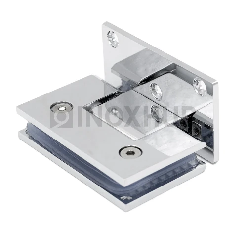 Петля (305 PBrass) стена-стекло (без фаски) односторонее крепление, латунь, полированный хром