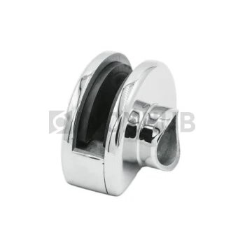 Стеклодержатель одинарный зажимной Ø38.1×60.0 мм, стекло 8.0 мм, AISI 304, GRIT 600