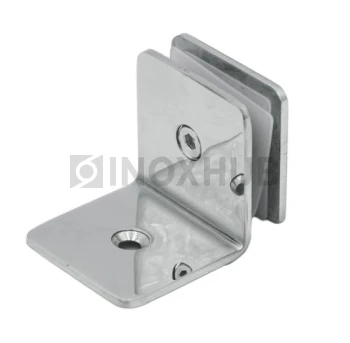 Коннектор L-обр. (732 PSS) стекло-стена (без фаски), нерж. сталь полированная